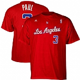 Los Angeles Clippers #3 Chris Paul Red T-Shirt,baseball caps,new era cap wholesale,wholesale hats