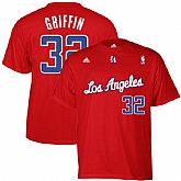 Los Angeles Clippers #32 Blake Griffin Red T-Shirt,baseball caps,new era cap wholesale,wholesale hats
