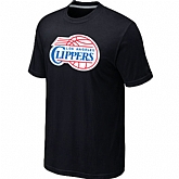 Los Angeles Clippers Big & Tall Primary Logo Black T-Shirt,baseball caps,new era cap wholesale,wholesale hats