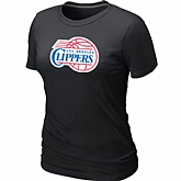 Los Angeles Clippers Big & Tall Primary Logo Black Women's T-Shirt,baseball caps,new era cap wholesale,wholesale hats