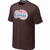 Los Angeles Clippers Big & Tall Primary Logo Brown T-Shirt,baseball caps,new era cap wholesale,wholesale hats