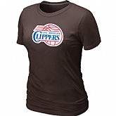 Los Angeles Clippers Big & Tall Primary Logo Brown Women's T-Shirt,baseball caps,new era cap wholesale,wholesale hats