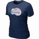 Los Angeles Clippers Big & Tall Primary Logo D.Blue Women's T-Shirt,baseball caps,new era cap wholesale,wholesale hats