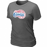 Los Angeles Clippers Big & Tall Primary Logo D.Grey Women's T-Shirt,baseball caps,new era cap wholesale,wholesale hats