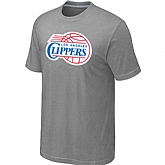 Los Angeles Clippers Big & Tall Primary Logo L.Grey T-Shirt,baseball caps,new era cap wholesale,wholesale hats