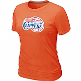 Los Angeles Clippers Big & Tall Primary Logo Orange Women's T-Shirt,baseball caps,new era cap wholesale,wholesale hats