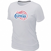 Los Angeles Clippers Big & Tall Primary Logo White Women's T-Shirt,baseball caps,new era cap wholesale,wholesale hats