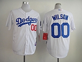 Los Angeles Dodgers #00 Wilson 2014 White Jerseys,baseball caps,new era cap wholesale,wholesale hats