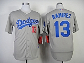 Los Angeles Dodgers #13 Hanley Ramirez 2014 Grey Jerseys,baseball caps,new era cap wholesale,wholesale hats