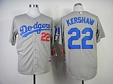 Los Angeles Dodgers #22 Clayton Kershaw 2014 Grey Jerseys,baseball caps,new era cap wholesale,wholesale hats