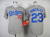 Los Angeles Dodgers #23 Adrian Gonzalez 2014 Grey Jerseys,baseball caps,new era cap wholesale,wholesale hats