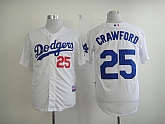 Los Angeles Dodgers #25 Carl Crawford White Jerseys,baseball caps,new era cap wholesale,wholesale hats