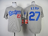 Los Angeles Dodgers #27 Matt Kemp 2014 Grey Jerseys,baseball caps,new era cap wholesale,wholesale hats