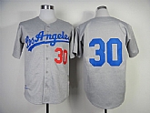 Los Angeles Dodgers #30 Maury Wills 1963 Gray Throwback Jerseys,baseball caps,new era cap wholesale,wholesale hats