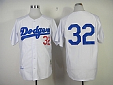 Los Angeles Dodgers #32 Sandy Koufax Throwback 1955 White  Jerseys,baseball caps,new era cap wholesale,wholesale hats