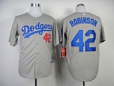 Los Angeles Dodgers #42 Jackie Robinson 2014 Grey Jerseys,baseball caps,new era cap wholesale,wholesale hats