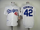 Los Angeles Dodgers #42 Jackie Robinson White 1955 Throwback  Jerseys,baseball caps,new era cap wholesale,wholesale hats