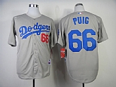 Los Angeles Dodgers #66 Yasiel Puig 2014 Grey Jerseys,baseball caps,new era cap wholesale,wholesale hats