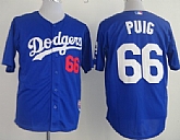 Los Angeles Dodgers #66 Yasiel Puig Blue Jerseys,baseball caps,new era cap wholesale,wholesale hats