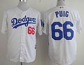 Los Angeles Dodgers #66 Yasiel Puig White Jerseys,baseball caps,new era cap wholesale,wholesale hats