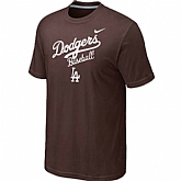 Los Angeles Dodgers 2014 Home Practice T-Shirt - Brown,baseball caps,new era cap wholesale,wholesale hats