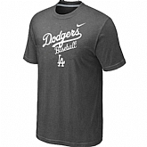 Los Angeles Dodgers 2014 Home Practice T-Shirt - Dark Grey,baseball caps,new era cap wholesale,wholesale hats