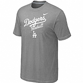 Los Angeles Dodgers 2014 Home Practice T-Shirt - Light Grey,baseball caps,new era cap wholesale,wholesale hats
