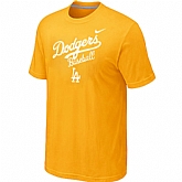 Los Angeles Dodgers 2014 Home Practice T-Shirt - Yellow,baseball caps,new era cap wholesale,wholesale hats