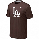 Los Angeles Dodgers Nike Logo Legend Brown T-Shirt,baseball caps,new era cap wholesale,wholesale hats