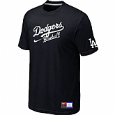 Los Angeles Dodgers Nike Short Sleeve Practice T-Shirt Black,baseball caps,new era cap wholesale,wholesale hats