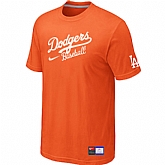 Los Angeles Dodgers Nike Short Sleeve Practice T-Shirt Orange,baseball caps,new era cap wholesale,wholesale hats