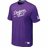 Los Angeles Dodgers Nike Short Sleeve Practice T-Shirt Purple,baseball caps,new era cap wholesale,wholesale hats