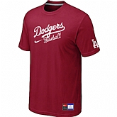 Los Angeles Dodgers Nike Short Sleeve Practice T-Shirt Red