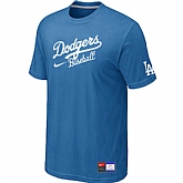 Los Angeles Dodgers Nike Short Sleeve Practice T-Shirt light Blue,baseball caps,new era cap wholesale,wholesale hats