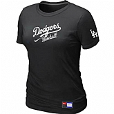 Los Angeles Dodgers Nike Women's Black Short Sleeve Practice T-Shirt,baseball caps,new era cap wholesale,wholesale hats