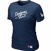 Los Angeles Dodgers Nike Women's D.Blue Short Sleeve Practice T-Shirt,baseball caps,new era cap wholesale,wholesale hats