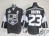 Los Angeles Kings #23 Dustin Browns Black Signature Edition Jerseys