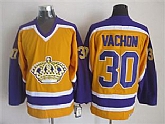 Los Angeles Kings #30 Vachon CCM Throwback Yellow Jerseys,baseball caps,new era cap wholesale,wholesale hats