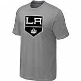 Los Angeles Kings Big & Tall Logo L.Grey T-Shirt,baseball caps,new era cap wholesale,wholesale hats