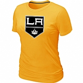 Los Angeles Kings Big & Tall Women's Logo Yellow T-Shirt,baseball caps,new era cap wholesale,wholesale hats