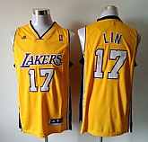 Los Angeles Lakers #17 Jeremy Lin Yellow Swingman Jerseys,baseball caps,new era cap wholesale,wholesale hats