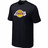Los Angeles Lakers Big & Tall Primary Logo Black T-Shirt,baseball caps,new era cap wholesale,wholesale hats