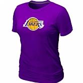Los Angeles Lakers Big & Tall Primary Logo Purple Women's T-Shirt,baseball caps,new era cap wholesale,wholesale hats