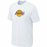 Los Angeles Lakers Big & Tall Primary Logo White T-Shirt,baseball caps,new era cap wholesale,wholesale hats