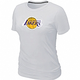 Los Angeles Lakers Big & Tall Primary Logo White Women's T-Shirt,baseball caps,new era cap wholesale,wholesale hats