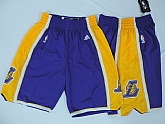 Los Angeles Lakers NBA Shorts Purple-Yellow,baseball caps,new era cap wholesale,wholesale hats