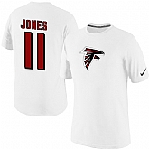 Men Nike Atlanta Falcons 11 Julio Jones Nike Player Name and Number T-Shirt White,baseball caps,new era cap wholesale,wholesale hats