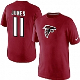 Men Nike Atlanta Falcons 11 Julio Jones Nike Red Player Name and Number T-Shirt Red,baseball caps,new era cap wholesale,wholesale hats