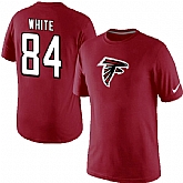 Men Nike Atlanta Falcons 84 Roddy White Name x26 Number T-Shirt Red,baseball caps,new era cap wholesale,wholesale hats