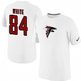 Men Nike Atlanta Falcons 84 Roddy White Name x26 Number T-Shirt White,baseball caps,new era cap wholesale,wholesale hats